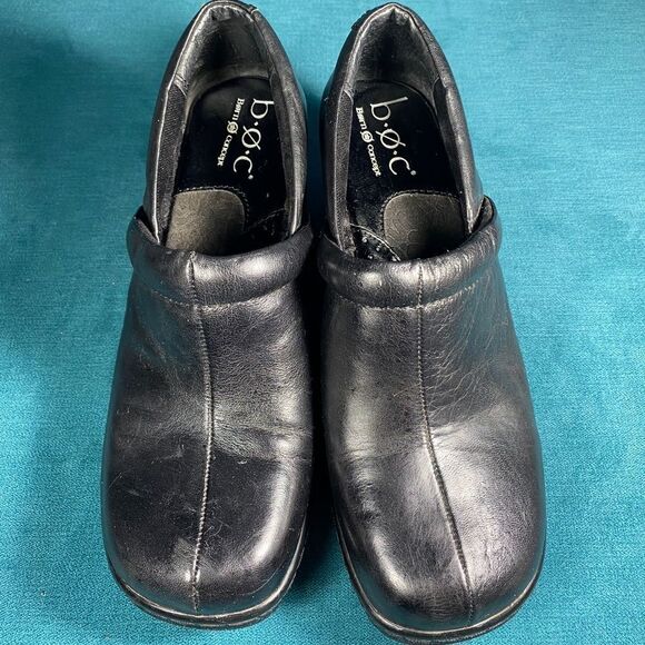 Size 8 - Women’s B.O.C. Black leather clogs - Picture 4 of 8